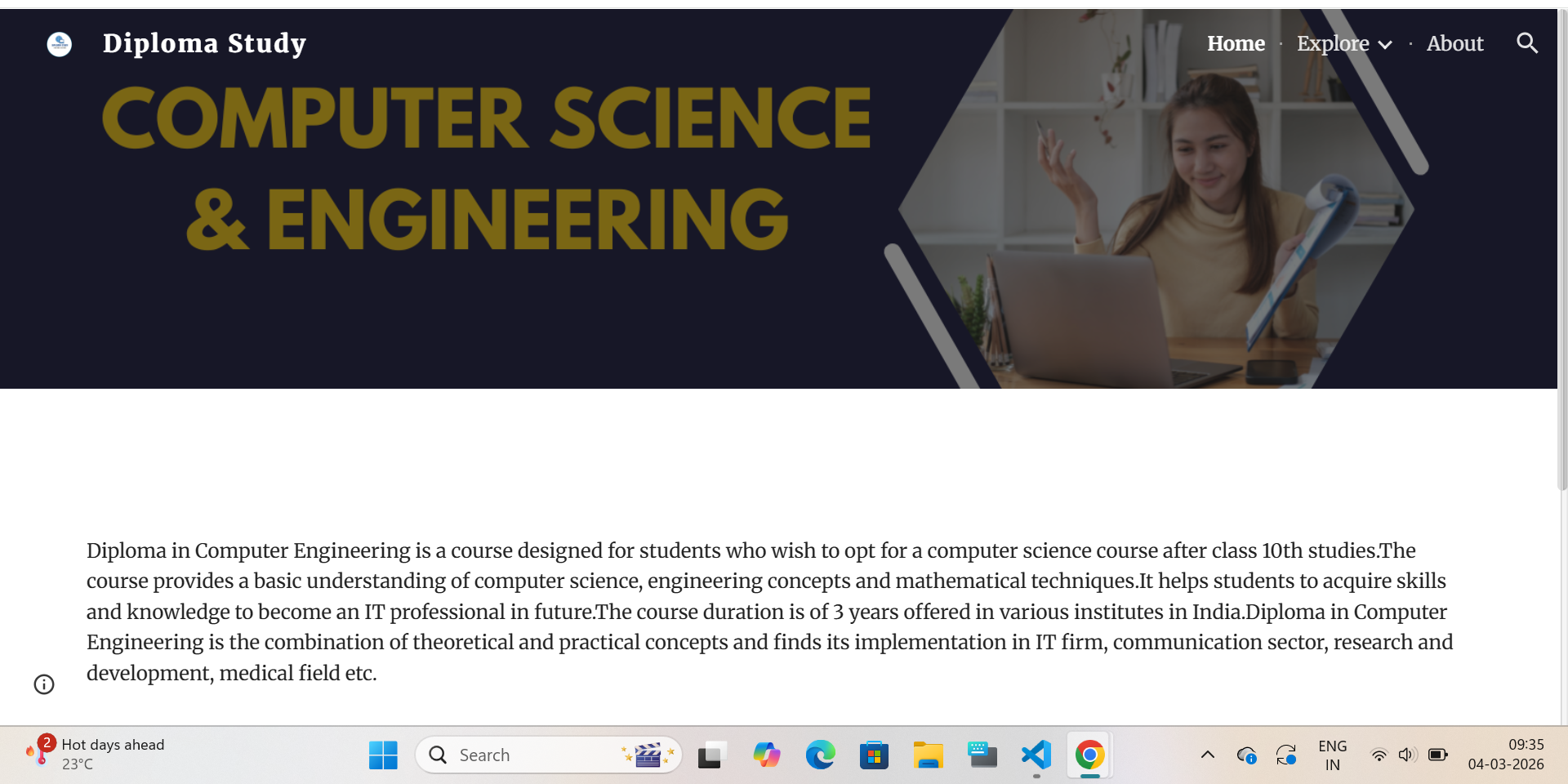 Diploma Study Website